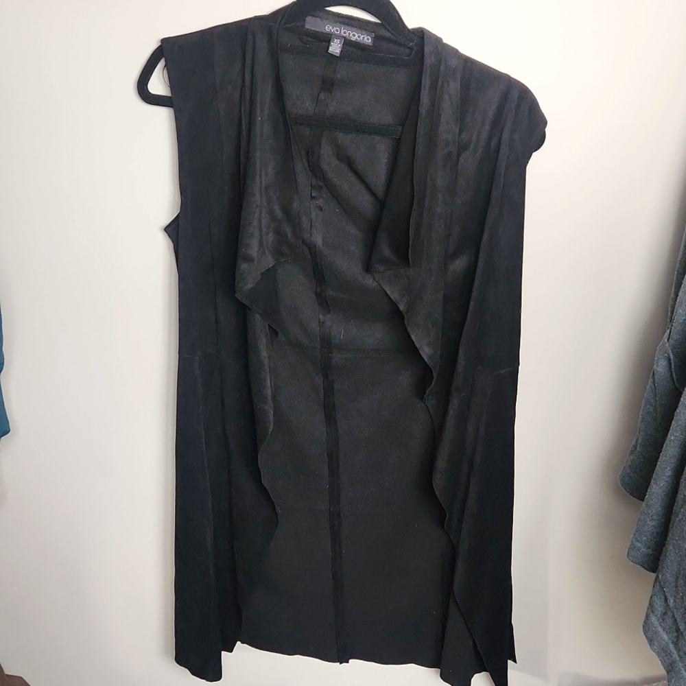 NWT black Suede like vest